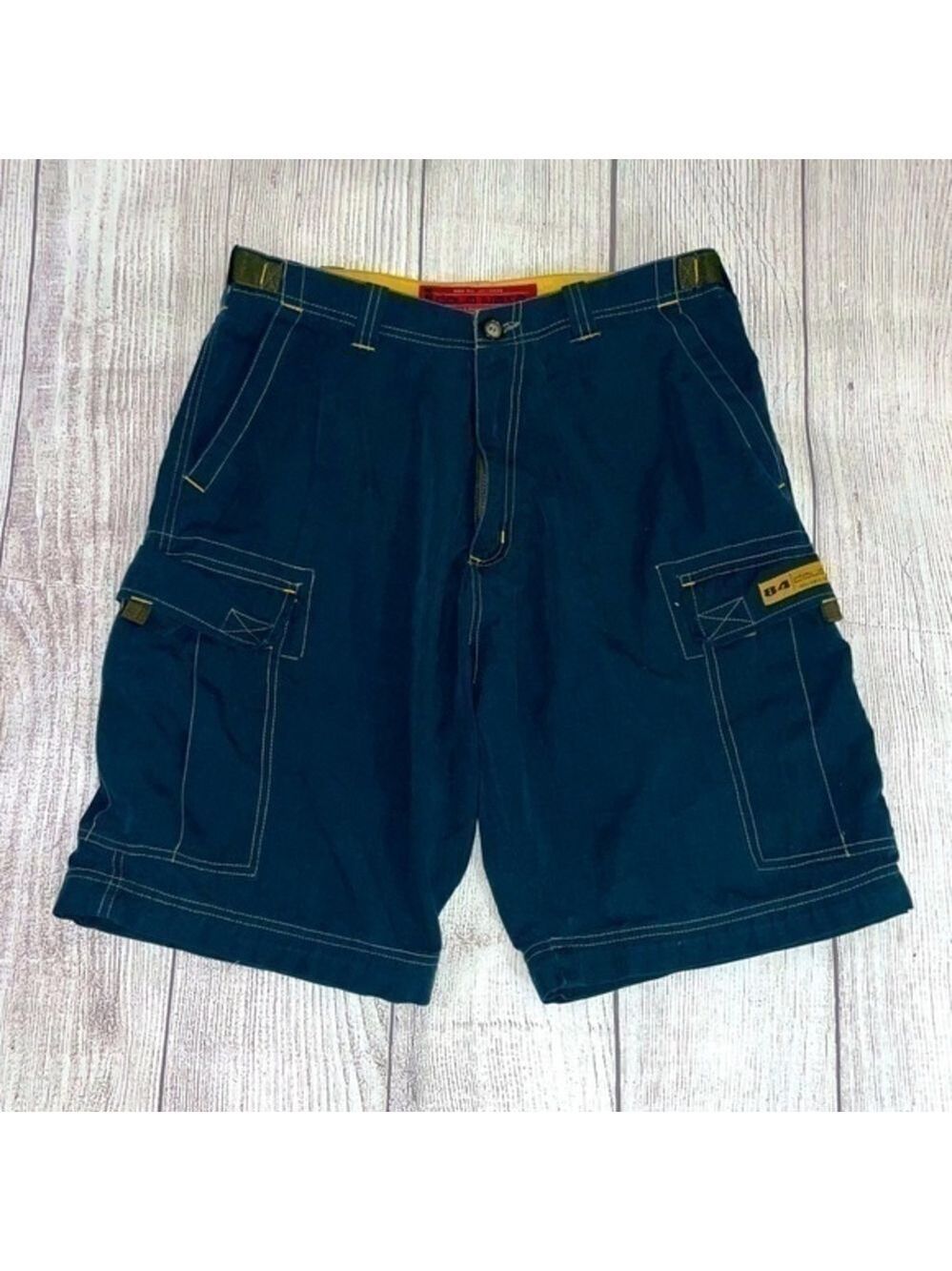 COLO WEAR Men’s Cargo Shorts Navy Blue 6 Pockets Outdoor Wear Size 34 Inseam 32